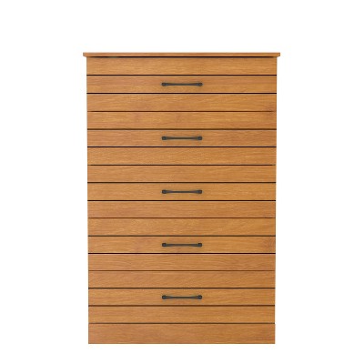 Galano Elis 5 Drawers Amber Walnut 31.5 In. Wide Chest Of Drawer : Target