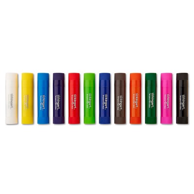 KINGART Tempera Paint Sticks, 12 Colors