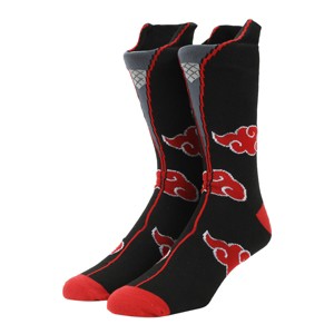 Naruto Akatsuki Cloud Men’s Black Crew Socks - 1 of 4