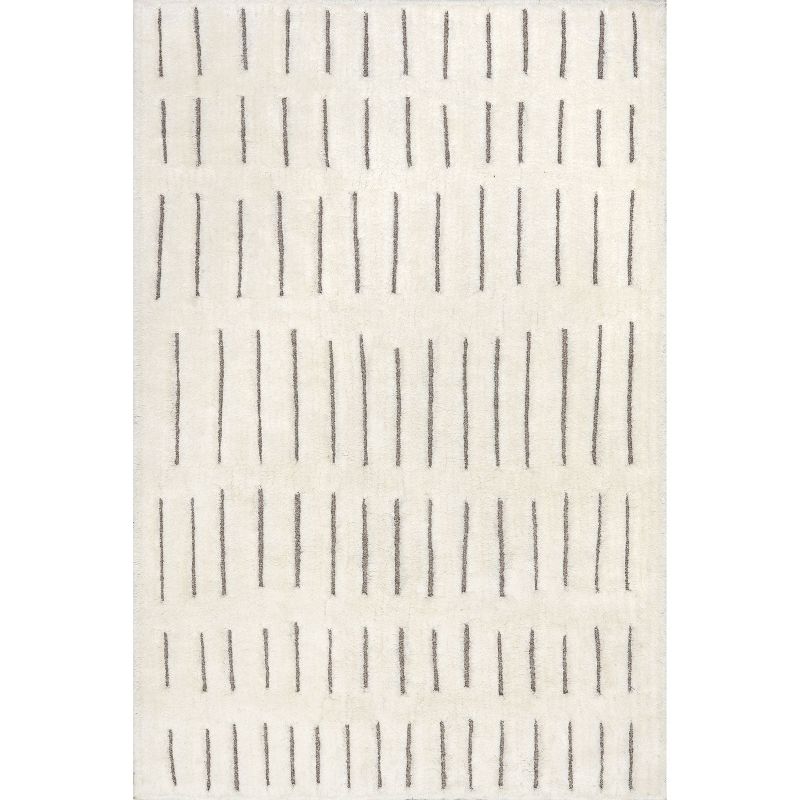 nuLOOM Nalini Modern Striped High-Low Wool Area Rug, 1 of 10