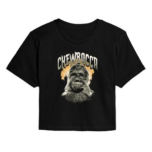 Women's - Star Wars - Chewbacca Full Moon Horror Cropped Graphic T-Shirt - 1 of 4