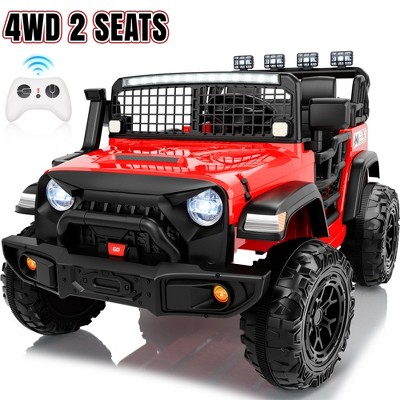 JOYRACER 2-Seater 24V Kids Ride on UTV, 4x200W Electric Jeep Car with Remote Control 3-Speed, USB/MP3/Bluetooth Music, Horn & LED