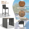 CAVINAS Dining Chairs Set of 5 Wicker Porch Furniture Acacia Wood Tabletop Patio Table with 4 Chairs for Patio - 3 of 4
