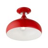 Livex Lighting Amador 1 - Light Semi-Flush Mount in  Shiny Red - 4 of 4