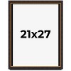 PosterPalooza | Modern Shadow Box 1" Depth Brown Picture Frame - UV Acrylic, Backing, Hanging Hardware - 2 of 4