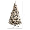 10ft. Flocked Fir Artificial Christmas Tree with 800 Clear LED Lights and 1680 Tips – Towering Winter X-Mas Showpiece - 2 of 4