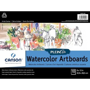 Canson Artist Series Montval Plein Air Watercolor Board, Foldover Binding, 10 Sheet, 9x12 inch, 1 Count - 1 of 4