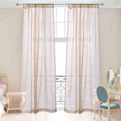 Ruthy's Outlet Panel Pair Window Sheer Curtains Grommet Panels