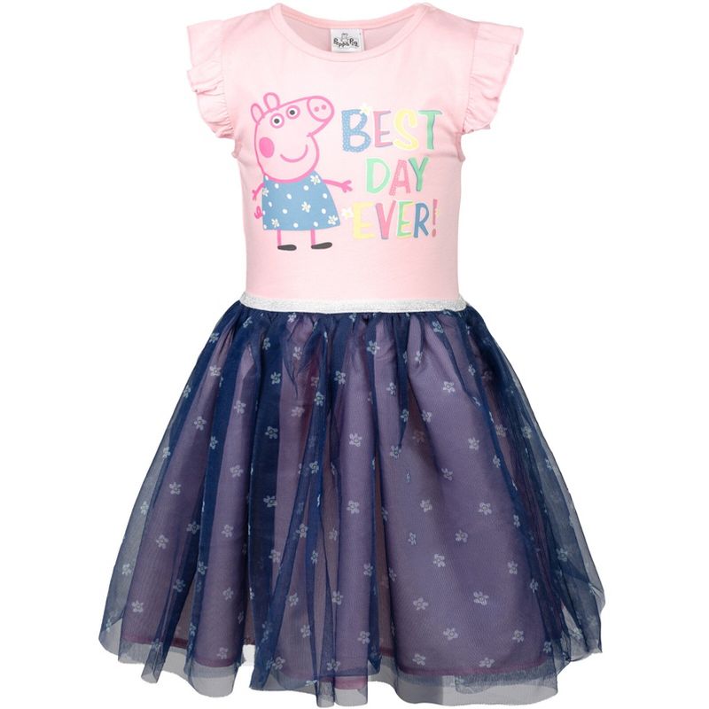 Peppa Pig Girls Short Sleeve Dress Toddler to Little Kid, 1 of 10