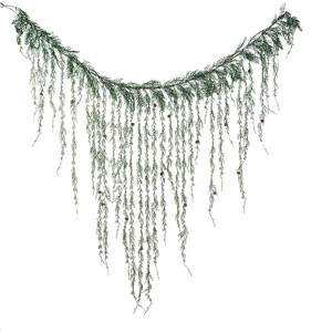 Sullivans Artificial Weeping Cedar Mantle Swag 72"L Green - 1 of 2