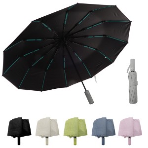 Unique Bargains Automatic Umbrella Collapsible Portable for Travel - 1 of 4