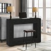 Farmhouse Console Table with Storage Shelf, 47" Rustic Entryway Sofa Table, Black Solid Wood Look Hallway Accent - 4 of 4