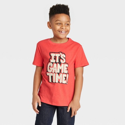 Boys' Short Game Graphic T-shirt - Cat & Jack™ Red :