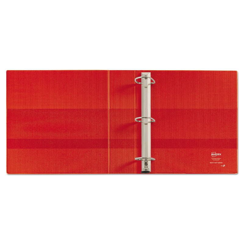 Avery Heavy-Duty Binder with One Touch EZD Rings 11 x 8 1/2 2" Capacity Red 79582, 3 of 8