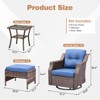 Buenhomino 9PCS Patio Furniture Set, Outdoor Wicker Sofa with Swivel Rocking Chairs Set of 4, Ottomans,Thick Cushions,Rattan Conversation Set - 3 of 4
