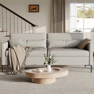 80 Inch 3-Seater Sofa Couch with Extra Deep Seats, Modern Living Room Sofa with Comfy Armrests and Easy Assembly - 1 of 4