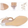 BLISSFUL STEP Women's Clear Wedge Open Toe Lace Up Wedge Sandals - 3 of 3