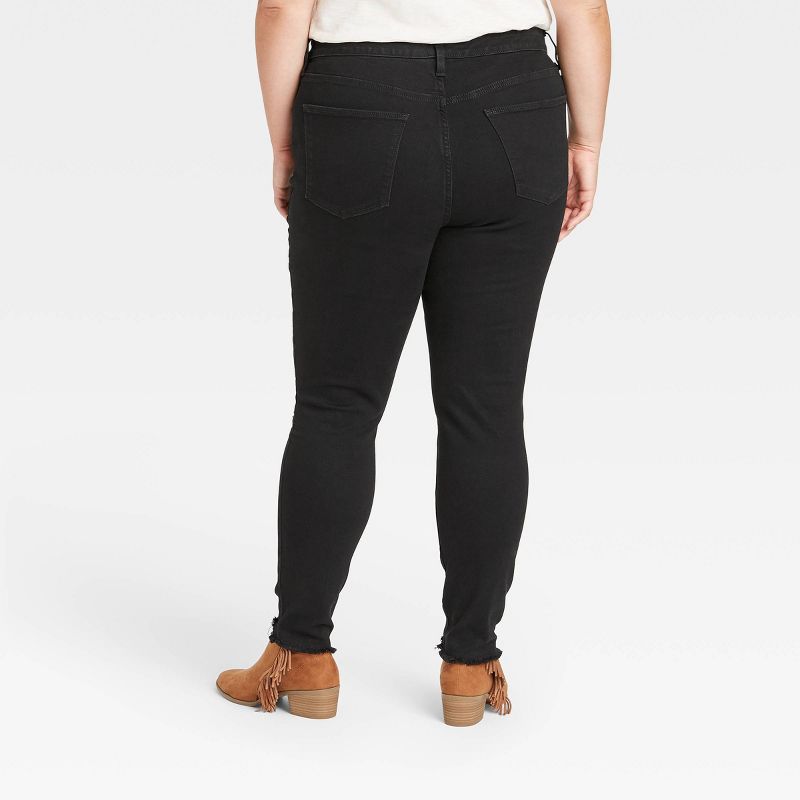 Women's Mid-Rise Skinny Jeans - Universal Thread™ Black, 3 of 13