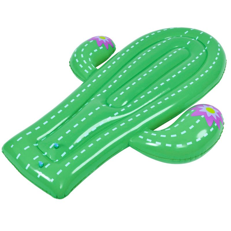 Pool Central 70.5" Jumbo Cactus Inflatable 1-Person Swimming Pool Mattress Float - Green, 2 of 4