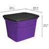 Sterilite 18 Gallon Orange Plastic Storage Container Bin Tote with Black Lid, Halloween - 2 of 4