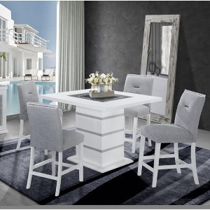PAGED Bar Stools Set of 2, Modern Upholstered Counter Height Bar Chair with Back and Nailhead Trim for Bar, Kitchen, Dining Room - 1 of 4