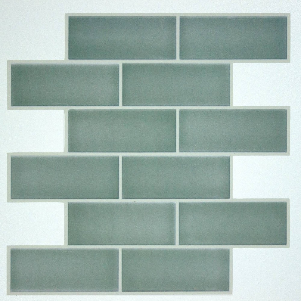 Photos - Wallpaper Roommates Ceramic Sticktile  Sage Green 