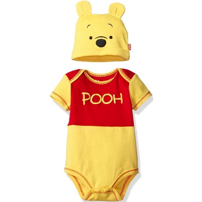 Disney Winnie the Pooh Newborn Baby Boys Bodysuit and Hat Set 3-6 Months