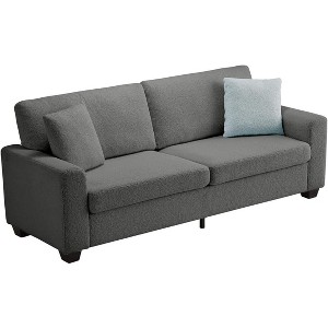 83 Inches Modern Oversized Loveseat Sofa for Living Room, Deep Seat 3-Seater Couch with Removable Washable Cover - 1 of 4