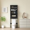 Dolonm Farmhouse Over-The-Toilet Storage Cabinet with 2 Barn Doors & Toilet Paper Holder, Space-Saving Bathroom Organizer - 3 of 4