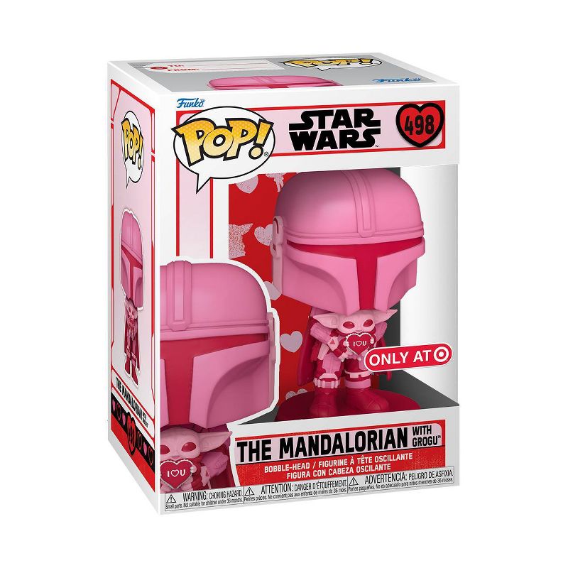 Funko POP! Star Wars: Valentines - The Mandalorian with Grogu, 1 of 3