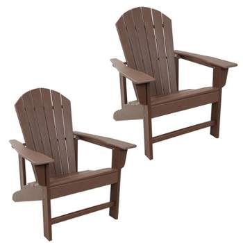 Sunnydaze Upright, Outdoor Adirondack Chair - All-Weather Design - 300-Pound Capacity - 38.25" H