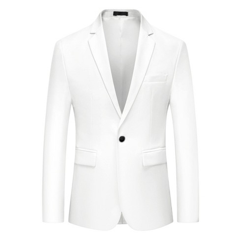 Lars Amadeus Men's Dress Slim Fit Blazer Single Breasted One Button ...
