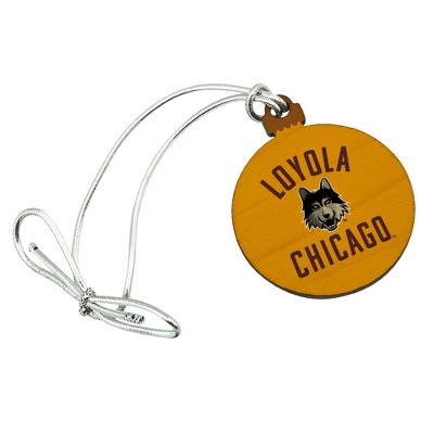 Loyola University Chicago Ramblers Mini Small Tiny Wood Christmas Tree Holiday Ornament