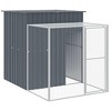 vidaXL Chicken Cage Anthracite Galvanized Steel Large Durable - 3 of 4