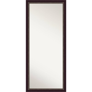 28" x 64" Non-Beveled Signore Bronze Wood Full Length Floor Leaner Mirror - Amanti Art: Over the Door, Wall Mount Design - 1 of 4