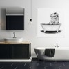 Stupell Industries Funny T-Rex Bathtub Washroom, 36" x 36" - 2 of 4
