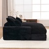 Upholstered Chaise Lounge Ultra-Soft Sleeper Sofa Bed Lazy Single Sofa Leisure Reading Couch with 4 Pillows, No Assembly Required - ModernLuxe - 3 of 4