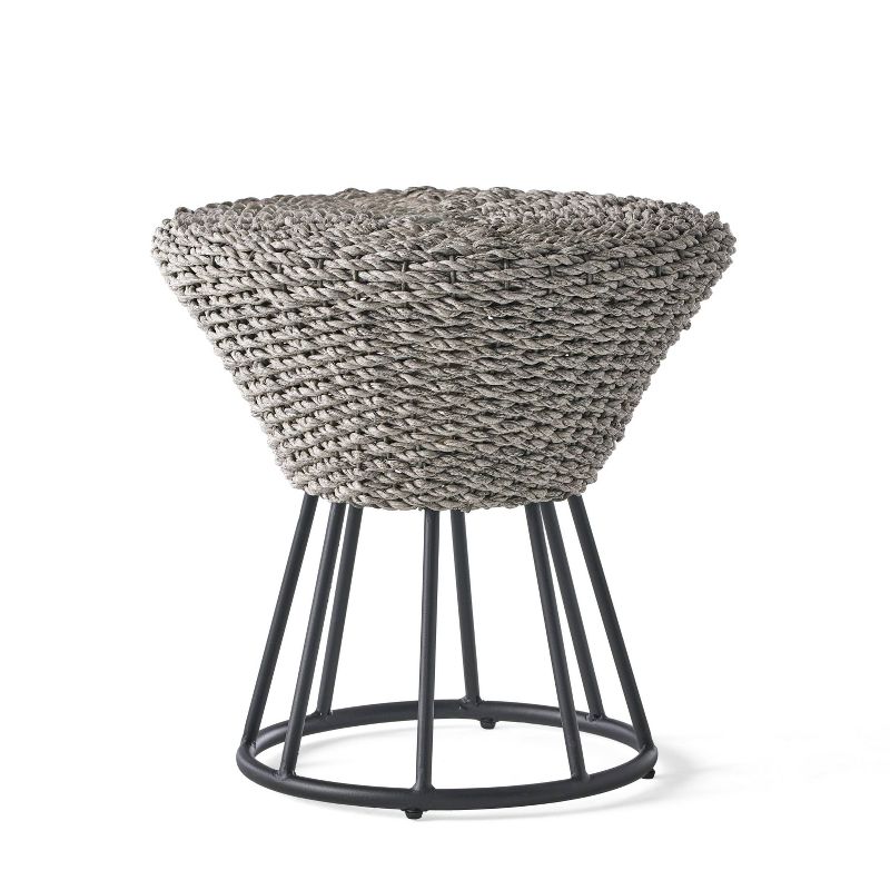 Crete Round Wicker Outdoor Side Table - Christopher Knight Home, 3 of 11
