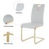 NicBex Modern Dining Chairs with Faux Leather Padded Seat,Armless Chairs with Chrome Metal Legs for Kitchen,Living Room - 4 of 4