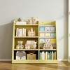 Mshliw Wooden Toy Storage Organizer Cabinet, Kids 4-Tier Sling Bookshelf and Book Rack for Toddler Nursery, Playroom, or Classroom - 2 of 4