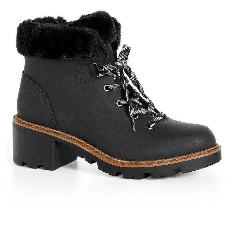 Women's WIDE FIT Bella Winter Boot - black | EVANS, 1 of 9