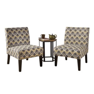 Kassi Accent Chair - Yellow/Grey (Set of 2) - Christopher Knight Home