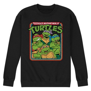 Men's - Teenage Mutant Ninja Turtles - TMNT Retro Group Graphic Fleece Sweatshirt - 1 of 4