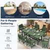Hyleory HDPE Outdoor Dining Set, 7-Piece Patio Table and Chairs Set, Weather-Resistant Dining Furniture for Garden, Deck, or Patio - 3 of 4