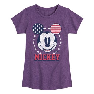 Girls' - Disney - Americana Fitted Short Sleeve Graphic T-Shirt - 1 of 4