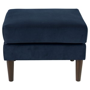 Pillowtop Ottoman in Regal Navy - Skyline Furniture , Regal Blue