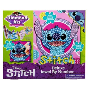 Disney Cra-Z-Art Stitch Deluxe Jewel By Number Diamond Art Craft Kit - 1 of 4