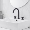 8 in. Widespread Double Handle High Arc Spout Bathroom Faucet in Matte Black - 4 of 4