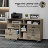 Karl Home 4-Drawer Gray MDF (Medium-Density Fiberboard) 40.94in. W Lateral File Cabinets - 3 of 4