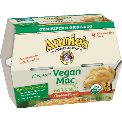 Annie's Organic Vegan Microwave Mac & Cheese - 8.04oz/4ct